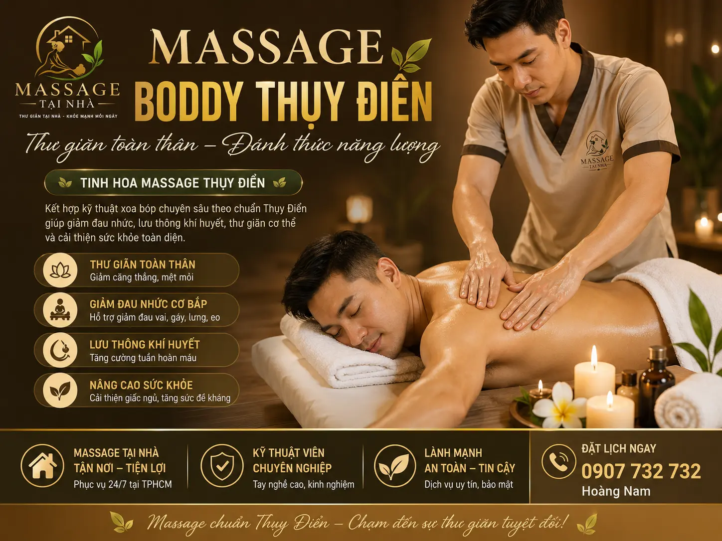 Massage thư giãn tại nhà